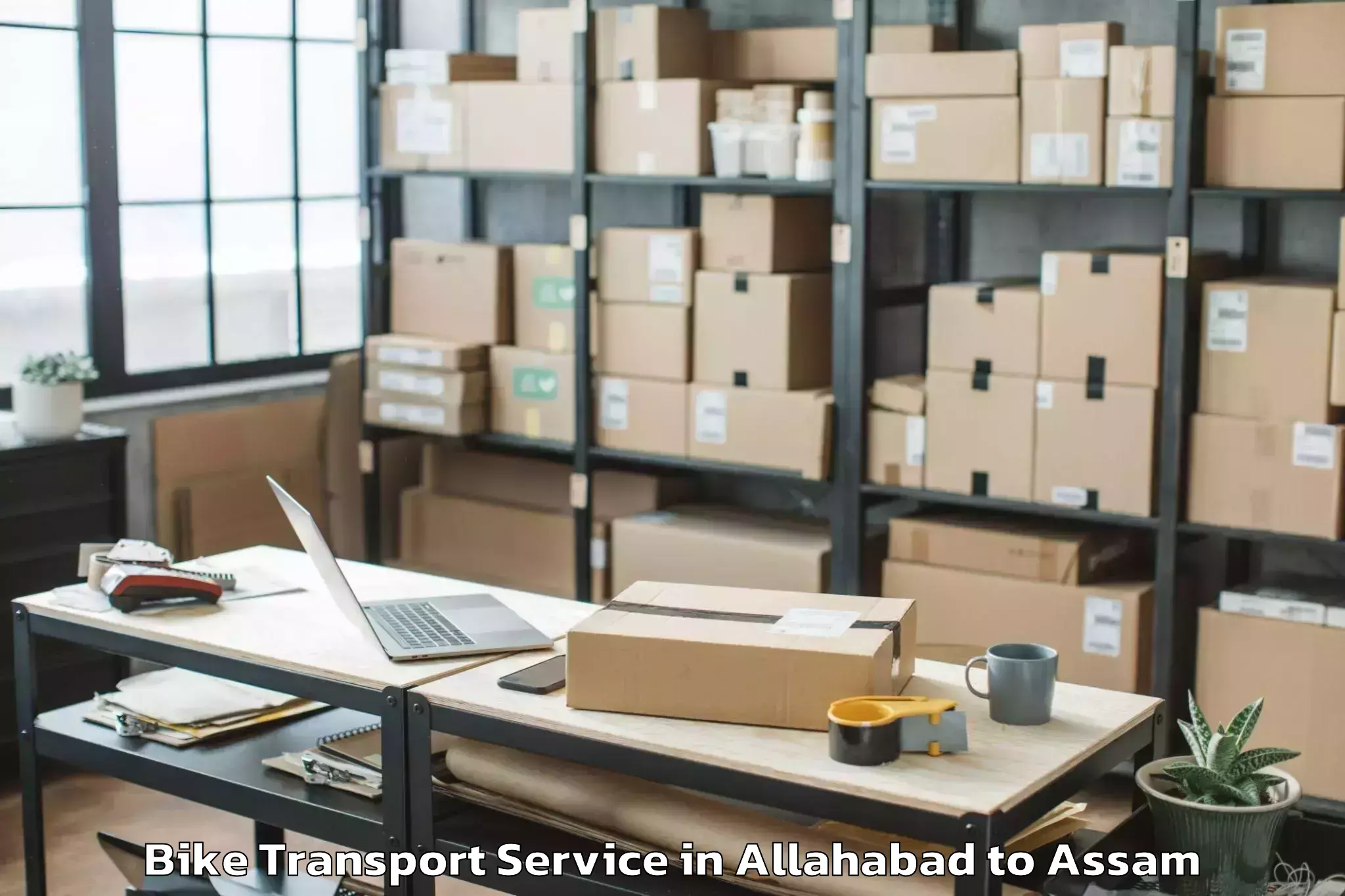 Top Allahabad to Mikirbheta Bike Transport Available